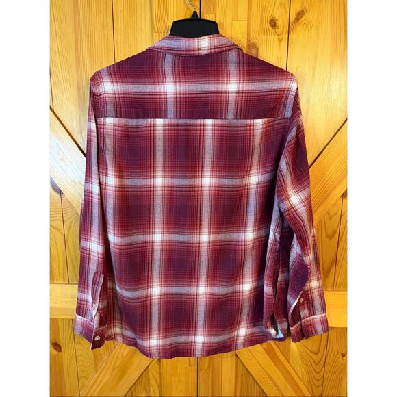 Jachs Girlfriend Button Up Red White Plaid Flannel Shirt Size Medium (6339) - Picture 6 of 6